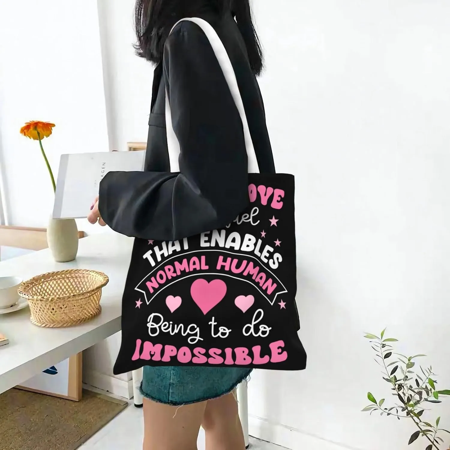 Mother Of A Princess Mother's Day Canvas Tote Bag for Women Reusable Grocery Shoulder Bags Shopping Handbags