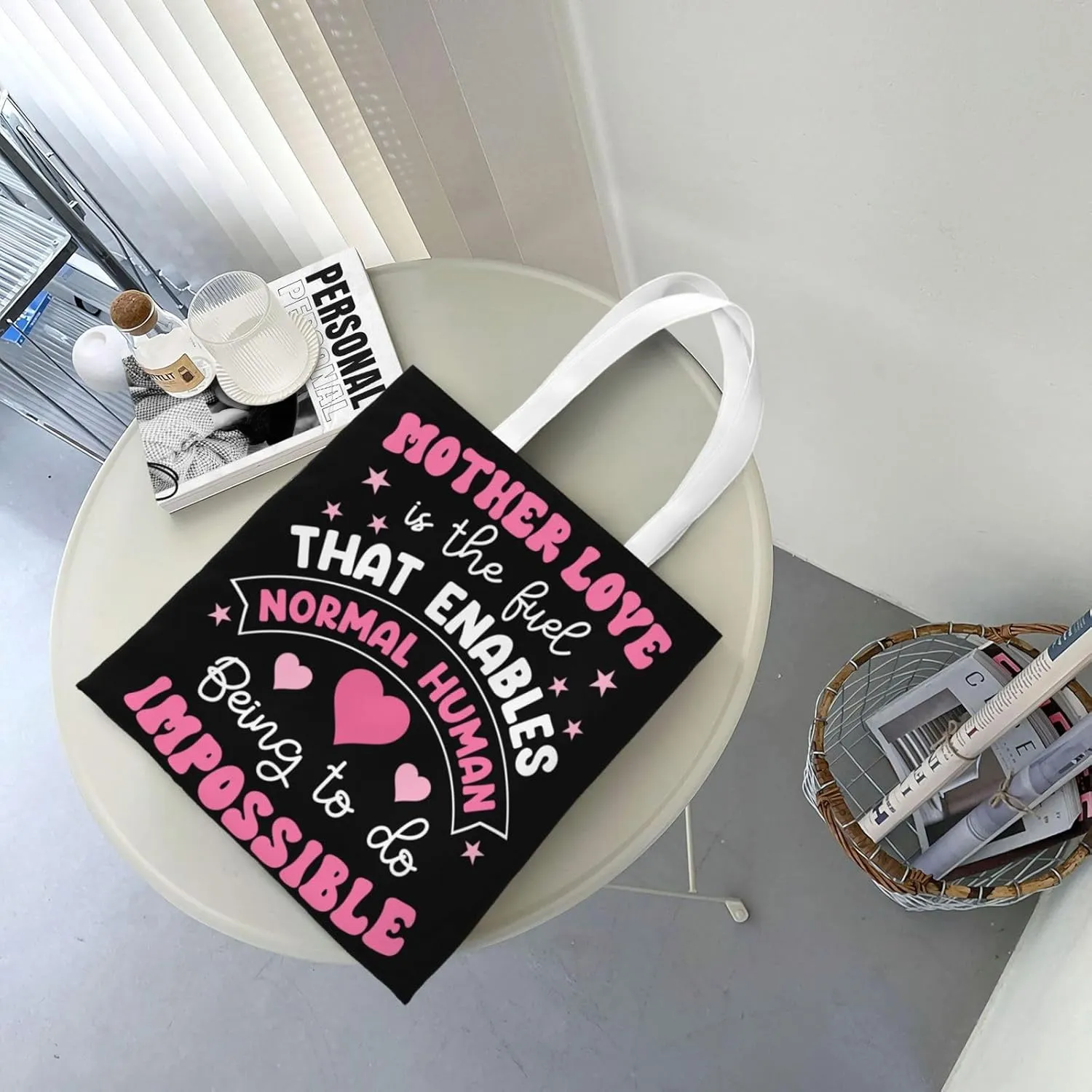 Mother Of A Princess Mother's Day Canvas Tote Bag for Women Reusable Grocery Shoulder Bags Shopping Handbags