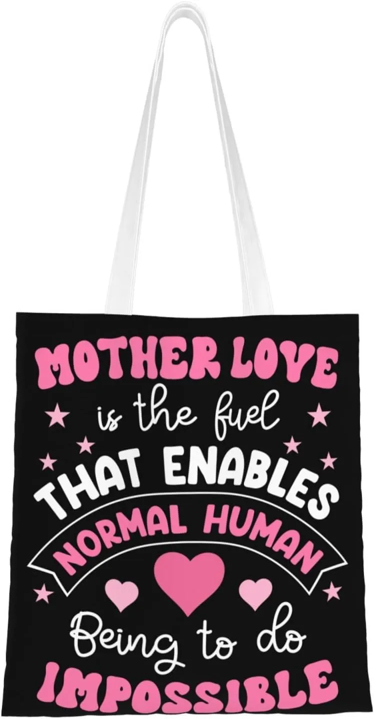 Mother Of A Princess Mother's Day Canvas Tote Bag for Women Reusable Grocery Shoulder Bags Shopping Handbags