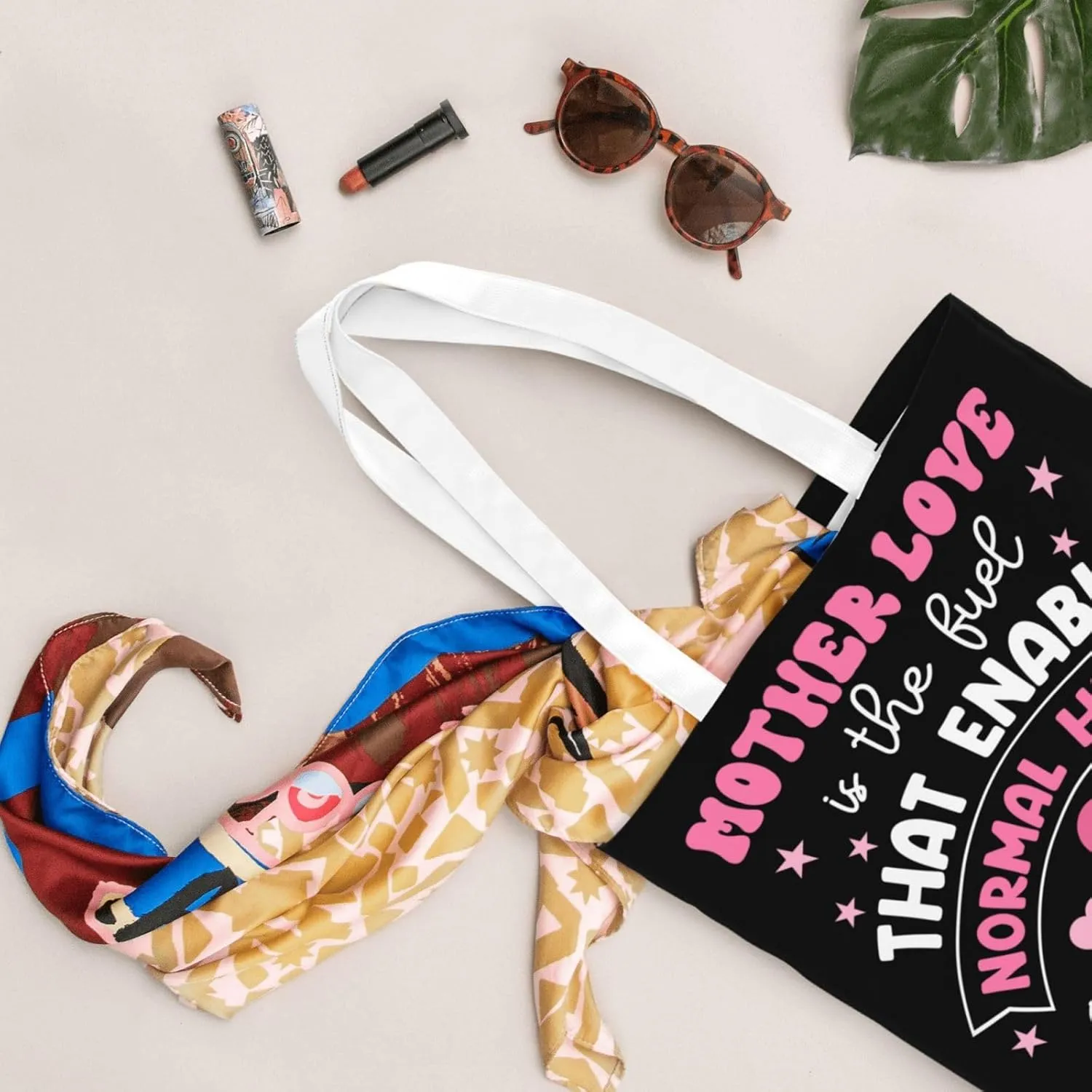 Mother Of A Princess Mother's Day Canvas Tote Bag for Women Reusable Grocery Shoulder Bags Shopping Handbags