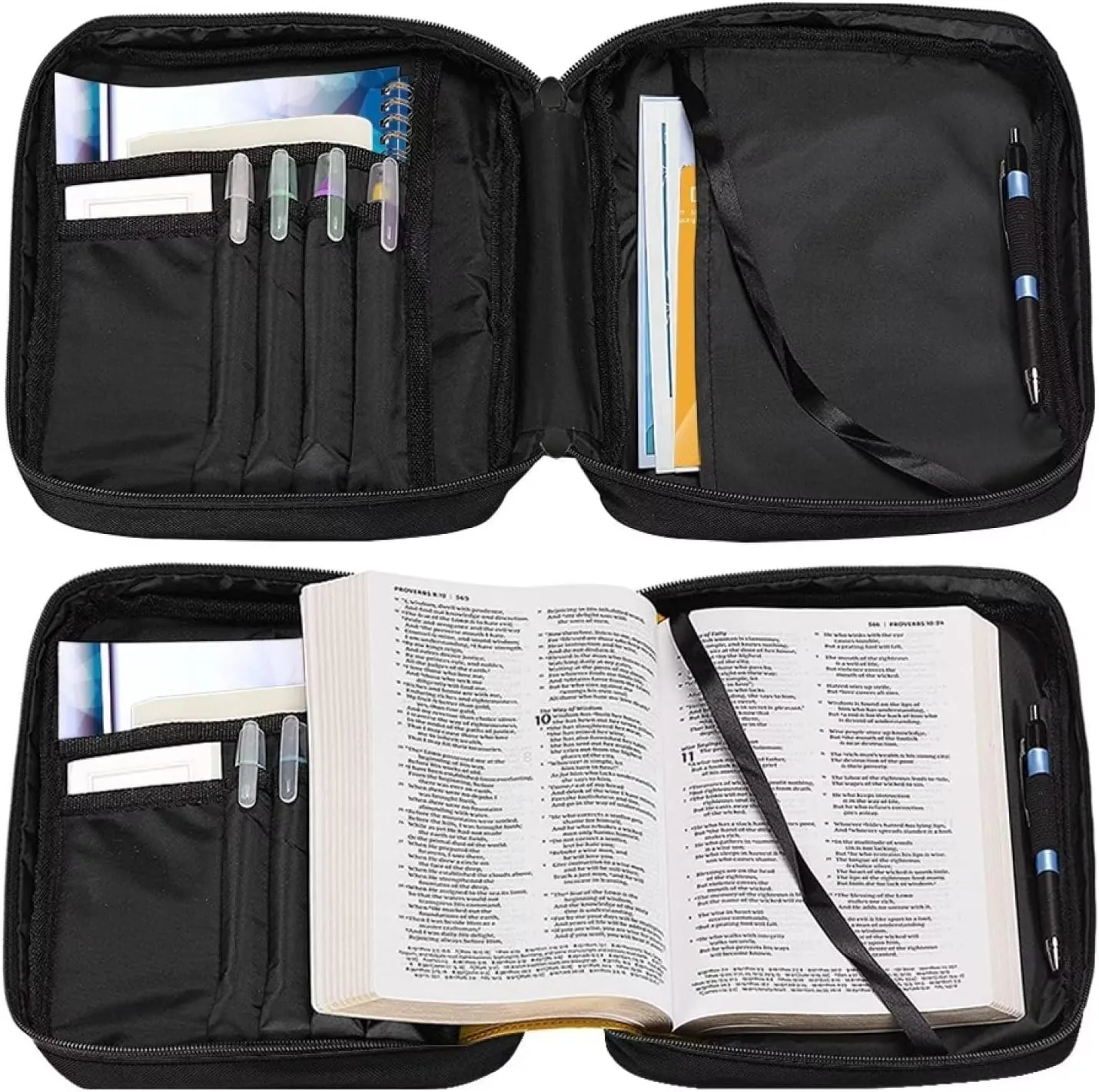 Mumeson Milk Cow Sunflower Bible Cover Dailyuse Multifunctional Storage Bag Scripture Pouch Cute Bible Bags Studying Bible Pouch with Inner Organizing Pockts Multiuse Daily Bags