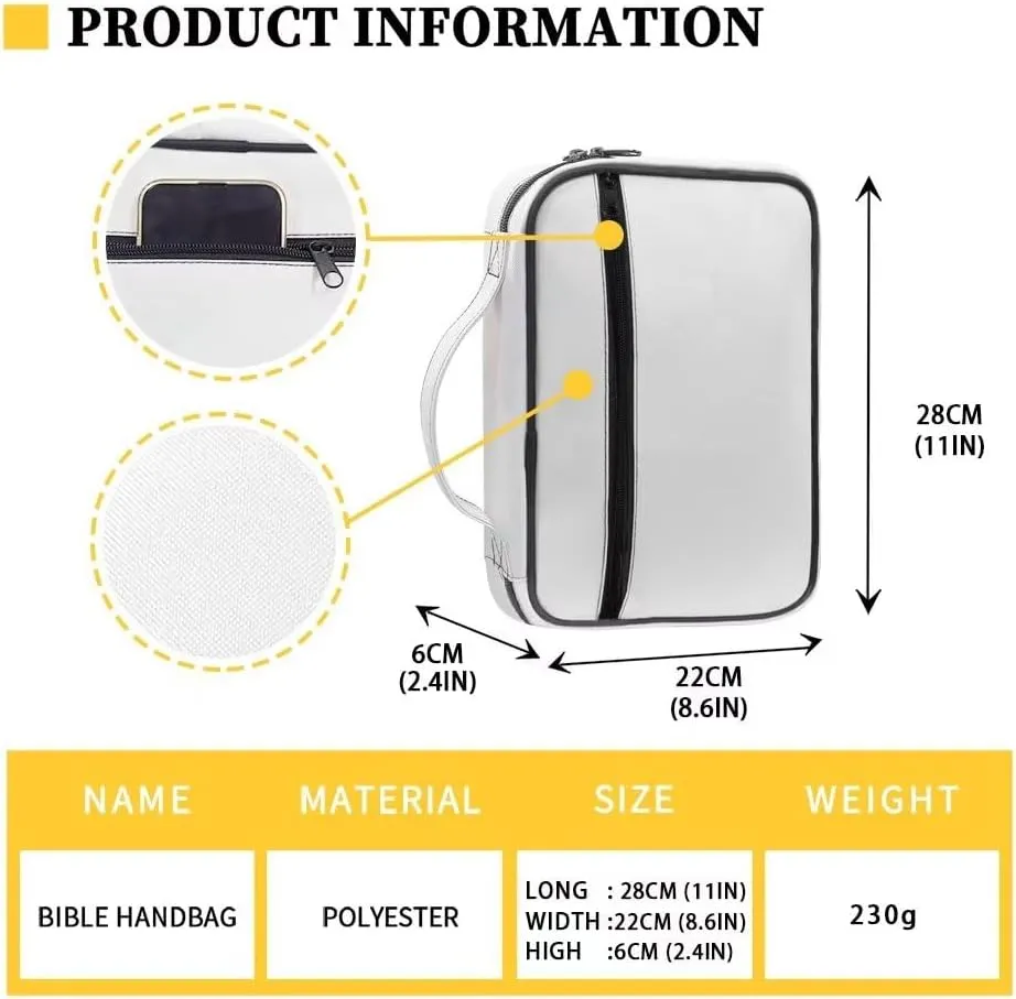 Mumeson Milk Cow Sunflower Bible Cover Dailyuse Multifunctional Storage Bag Scripture Pouch Cute Bible Bags Studying Bible Pouch with Inner Organizing Pockts Multiuse Daily Bags