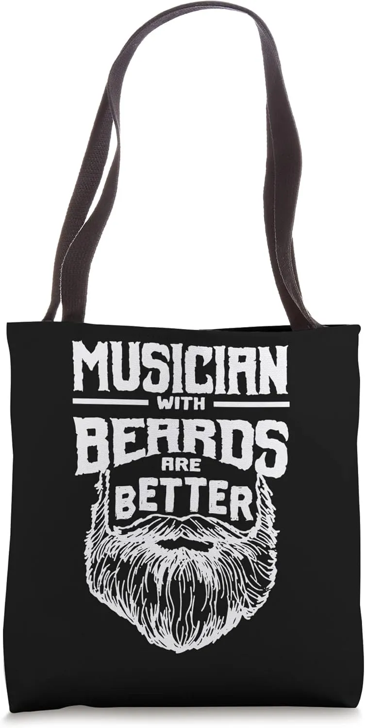 Musician with Beards are Better Music Band Funny Orchestra Tote Bag