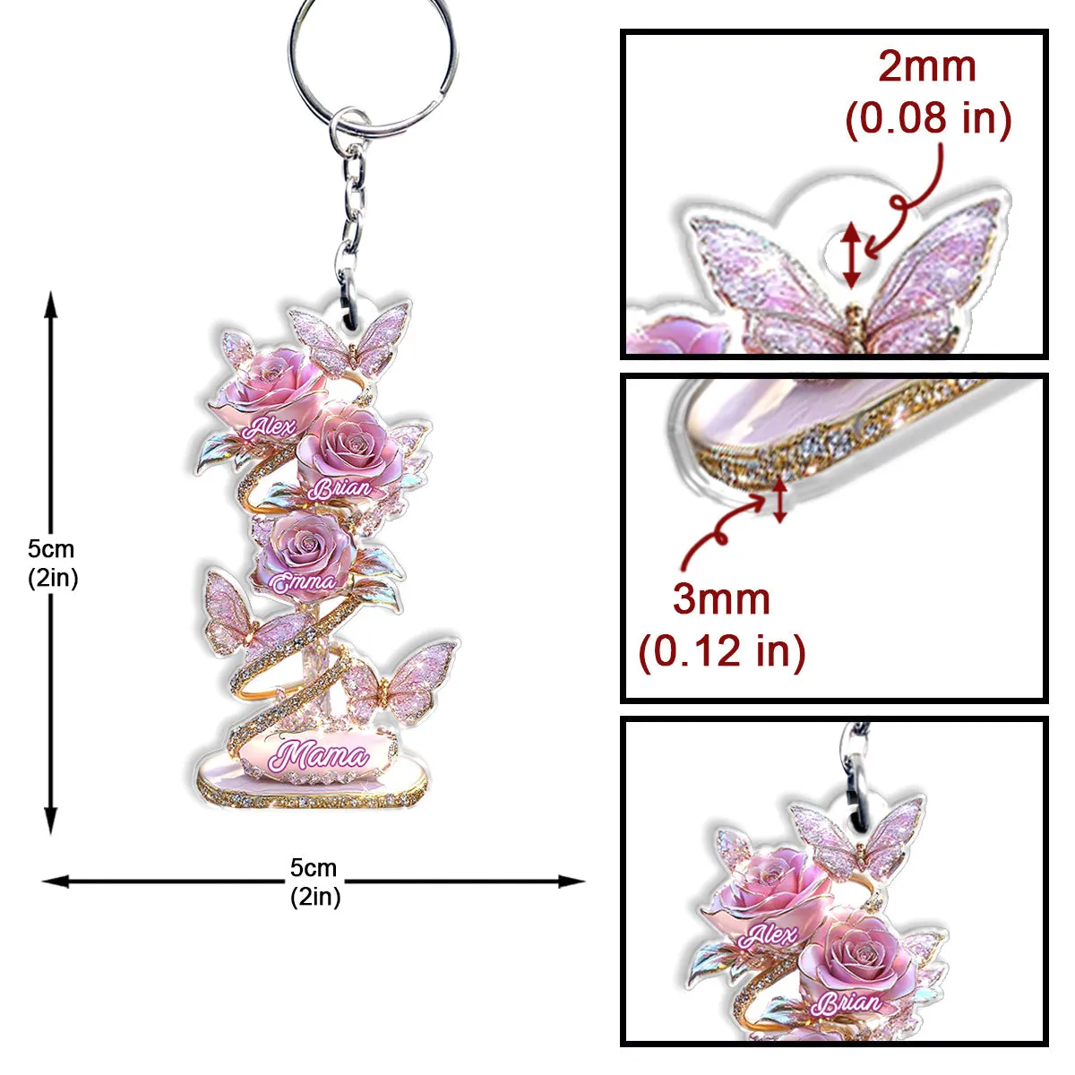 My Garden Gift For Mom, Grandma - Personalized Mother Keychain