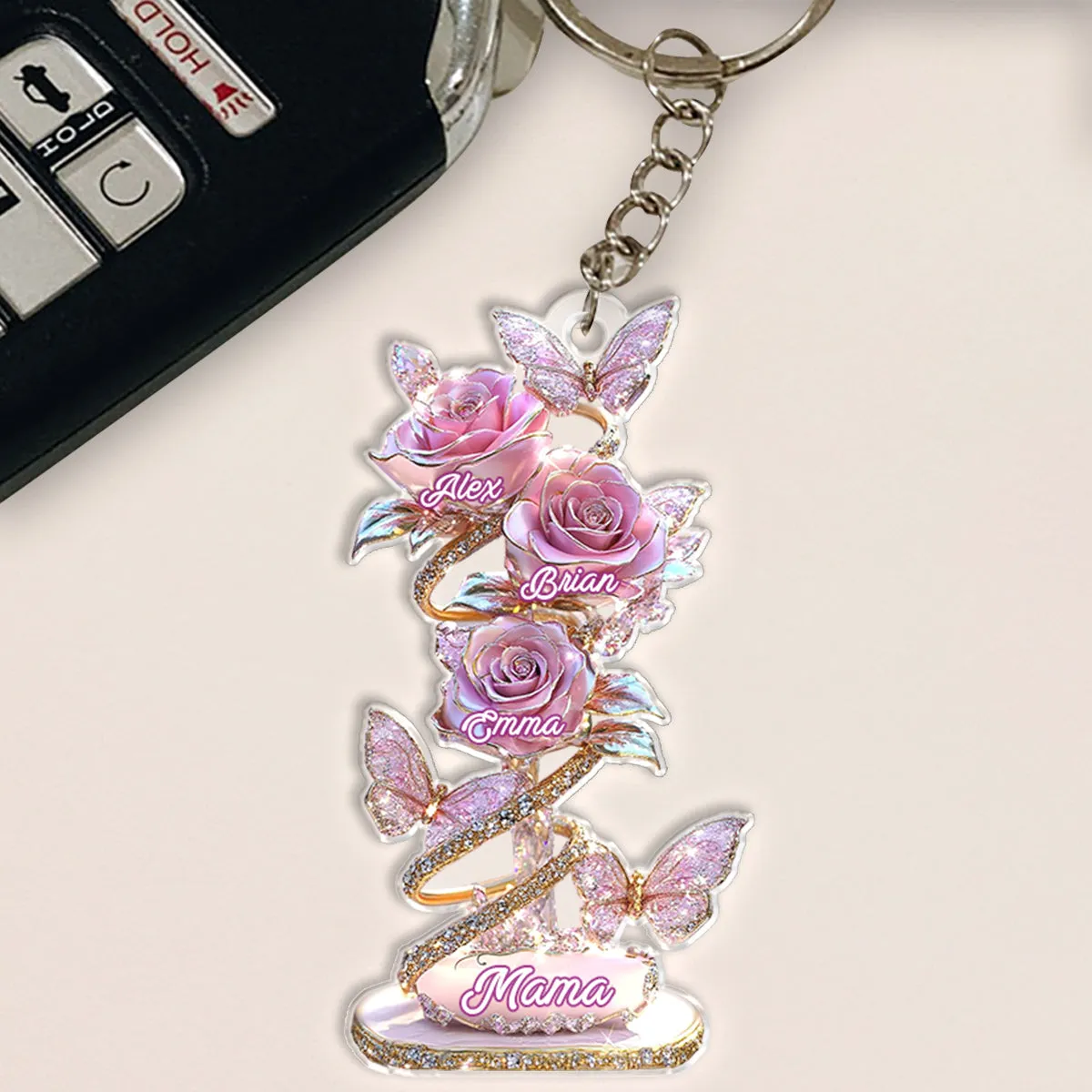 My Garden Gift For Mom, Grandma - Personalized Mother Keychain