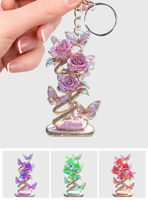 My Garden Gift For Mom, Grandma - Personalized Mother Keychain