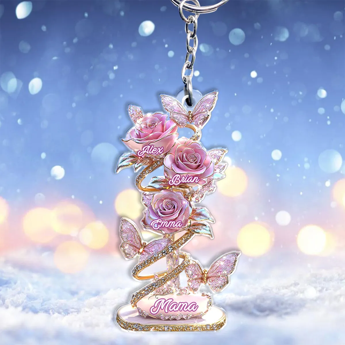 My Garden Gift For Mom, Grandma - Personalized Mother Keychain