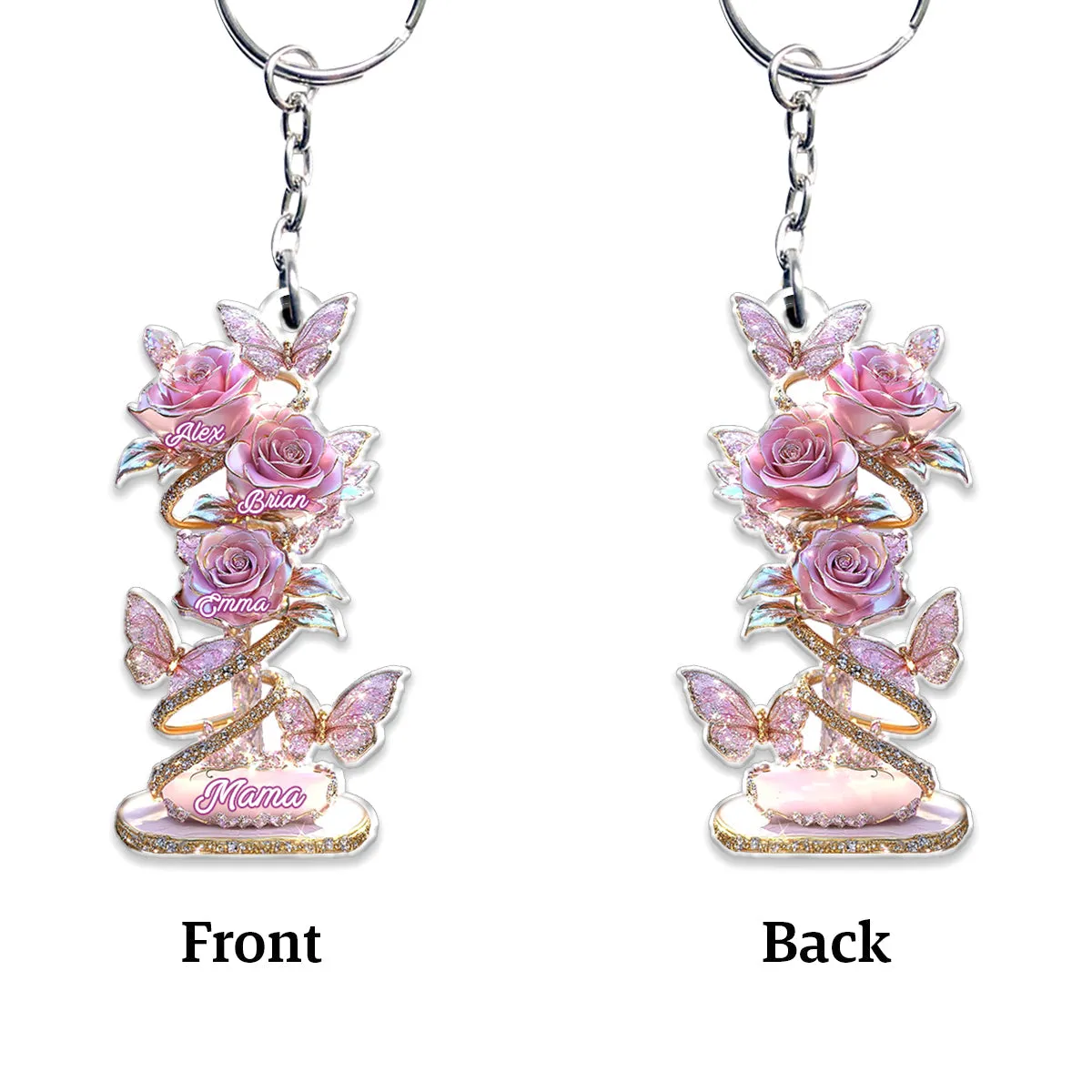 My Garden Gift For Mom, Grandma - Personalized Mother Keychain