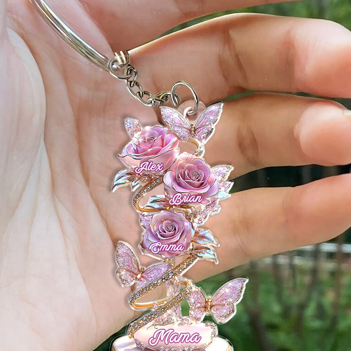 My Garden Gift For Mom, Grandma - Personalized Mother Keychain