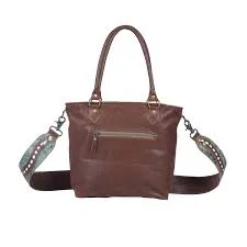 Myra Azure patterned Leather & Hairon Bag