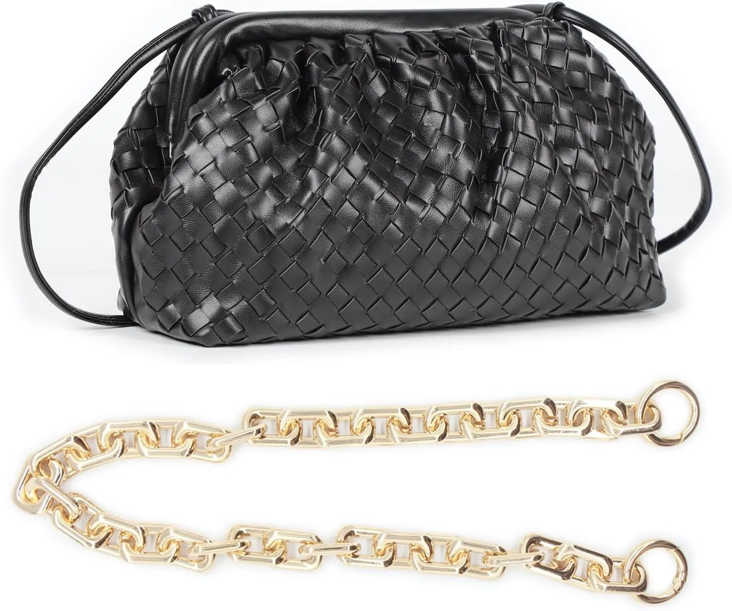 NAARIIAN Woven Crossbody Bags for Women Evening Clutch Hobo Cloud Purse Designer Handbags for Ladies
