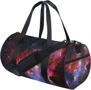 Nebula and Galaxies in Deep Space Duffel Bag Sports Gym Bags for Men and Women