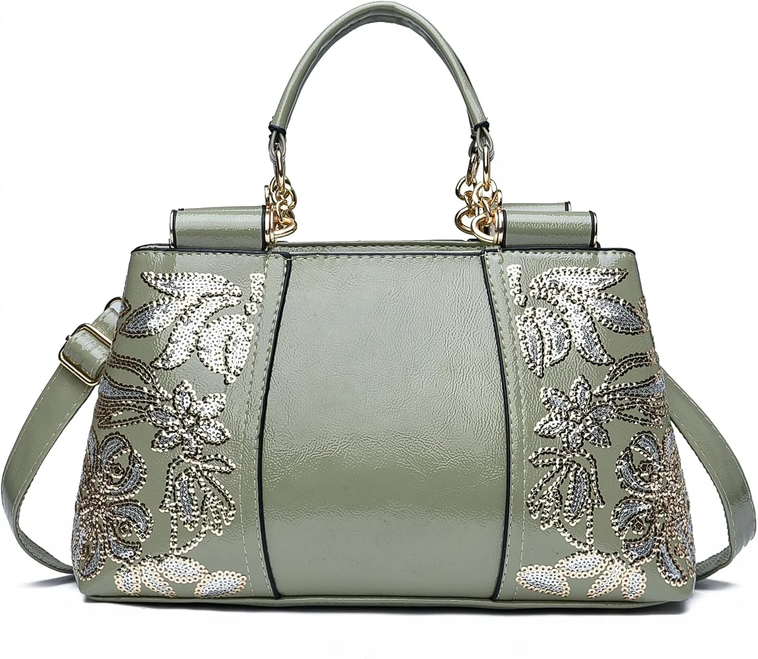 Nevenka Handbags For Women Patent Leather Designer Purse Suitable for Shopping Party Daily Use
