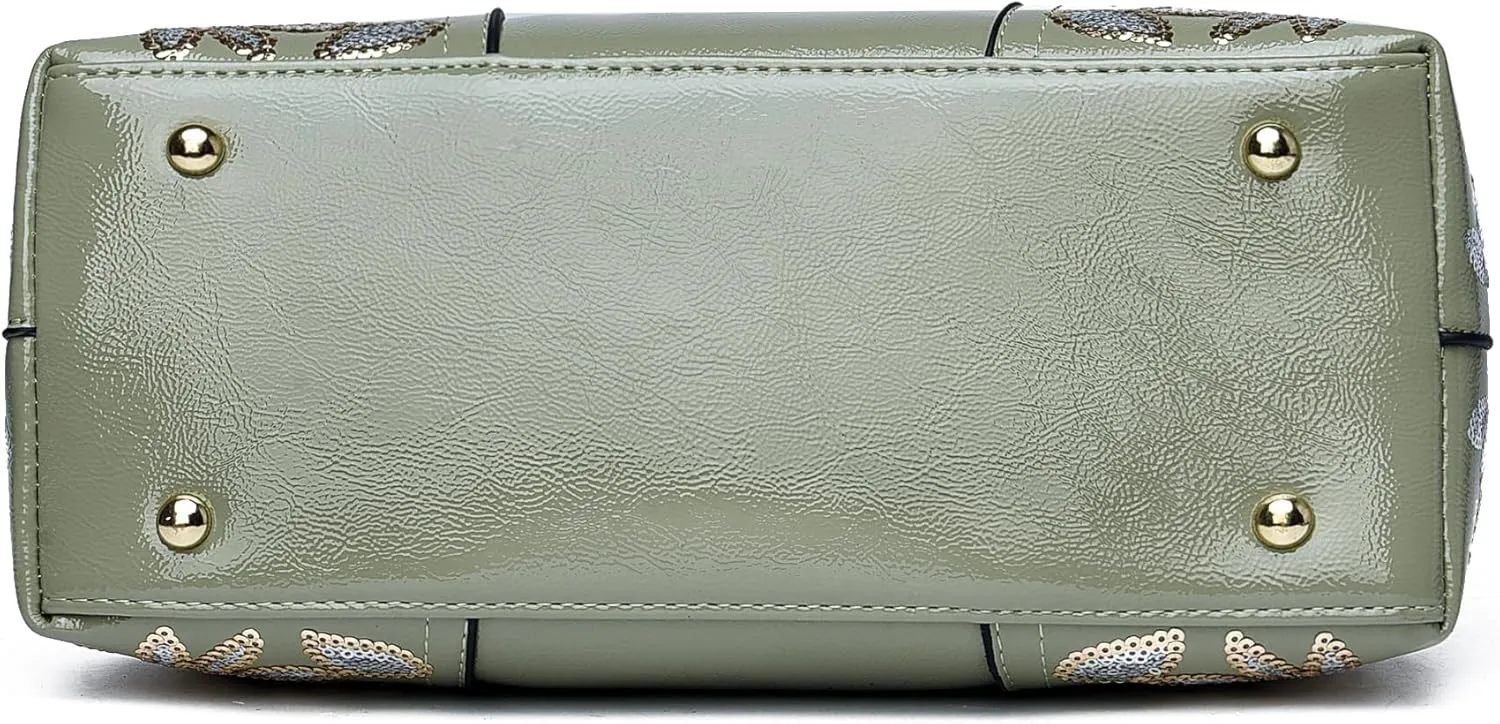 Nevenka Handbags For Women Patent Leather Designer Purse Suitable for Shopping Party Daily Use