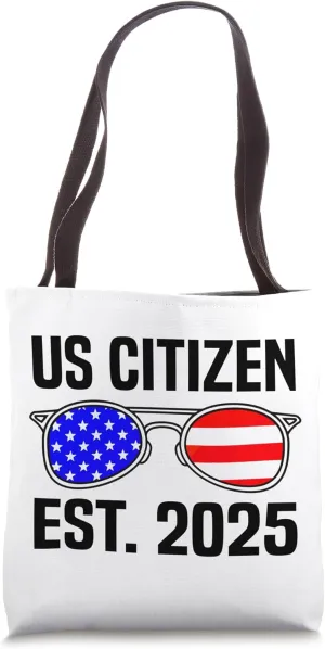 New US Citizen Est 2025 American Immigrant Citizenship Gifts Tote Bag