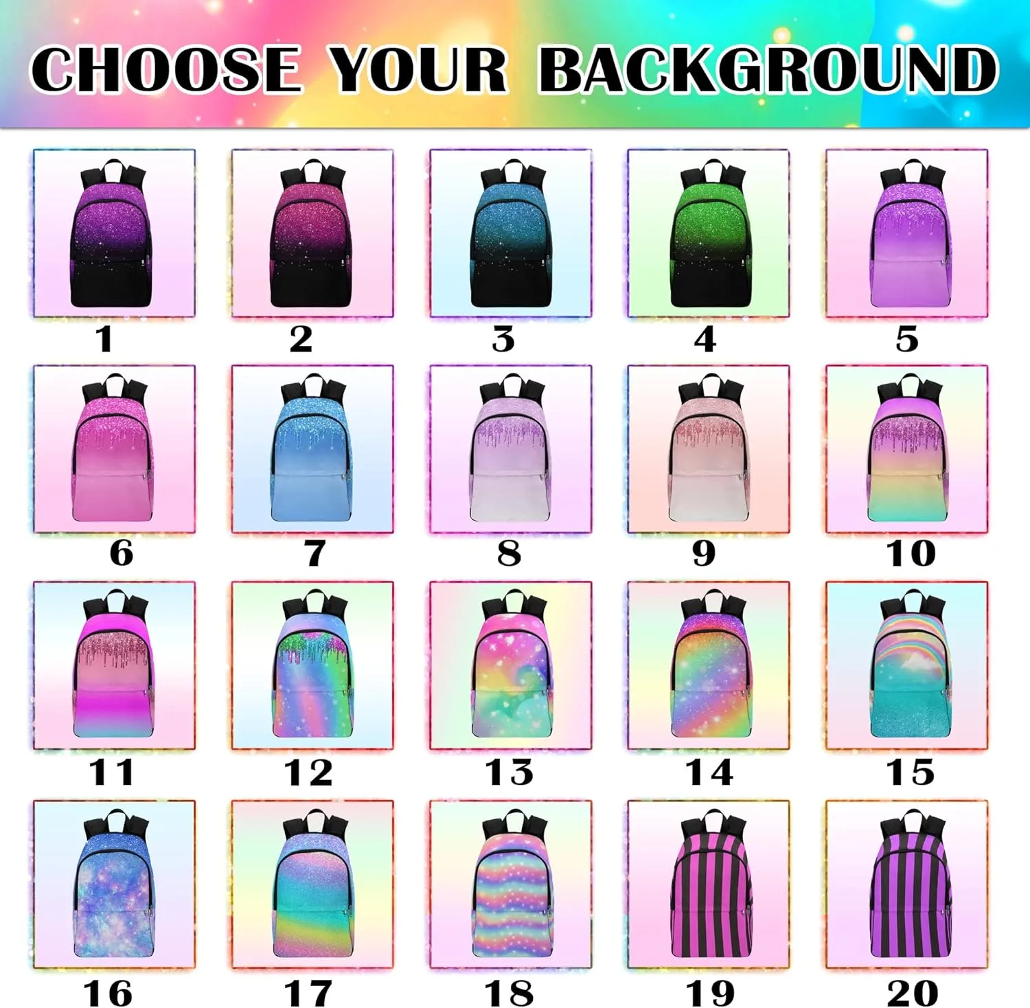 Newcos Custom School Backpack Girls, Personalized Kids Bookbag with Name Multi Colorful Girls Backpack Casual Travel Laptop Daypack for Teenage Daughter Back to School Gift