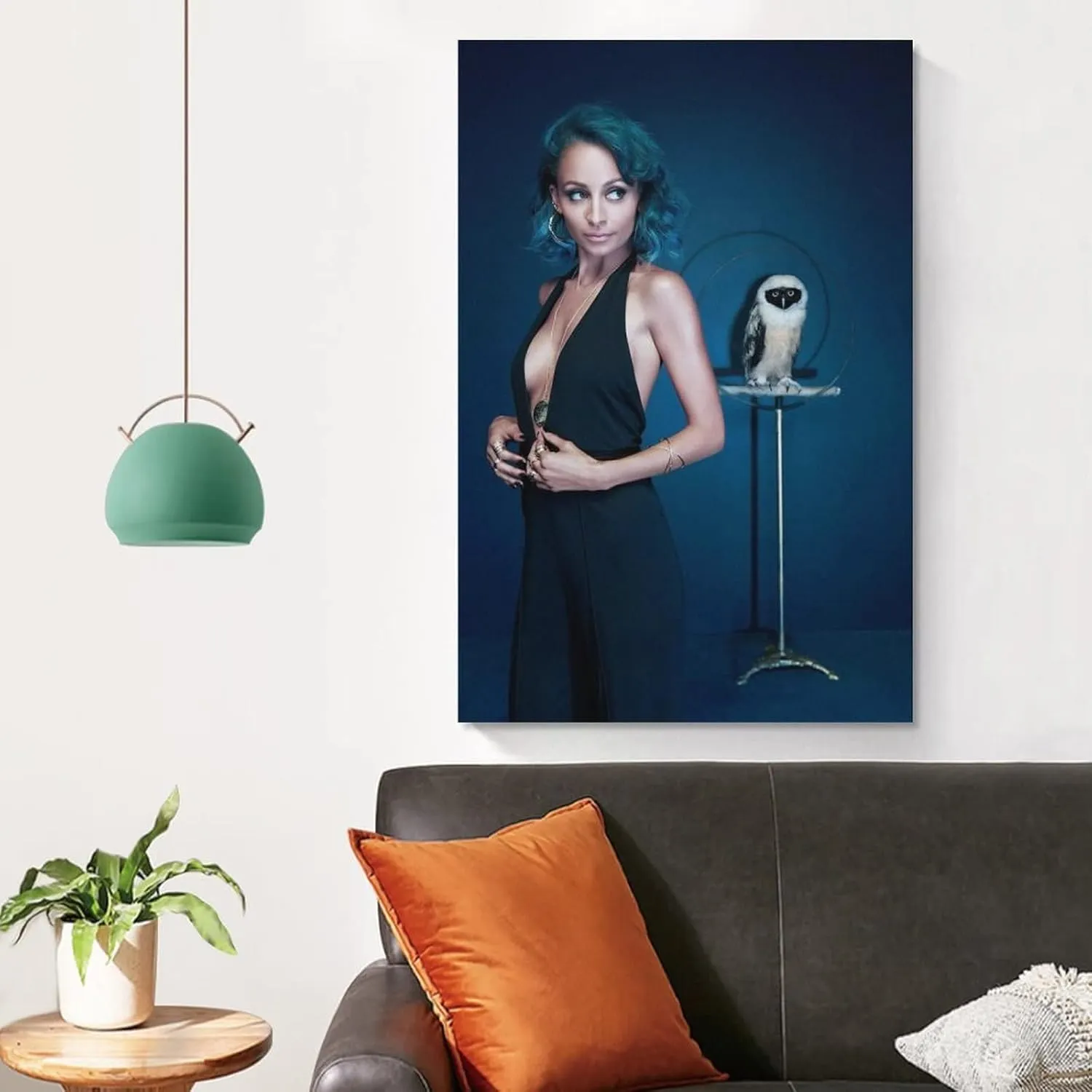 Nicole Richie Model Actress And Owl Posters Poster Decorative Painting Canvas Wall Art Living Room Posters Bedroom Painting 16x24inch(40x60cm)