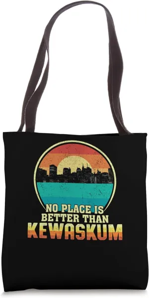 No Place is Better than Kewaskum Wisconsin Vintage Sunset WI Tote Bag