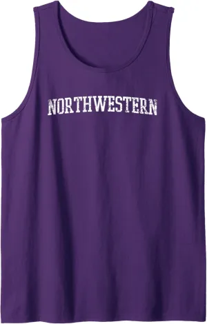 Northwestern- Throwback Design - Vintage Worn Classic Tank Top