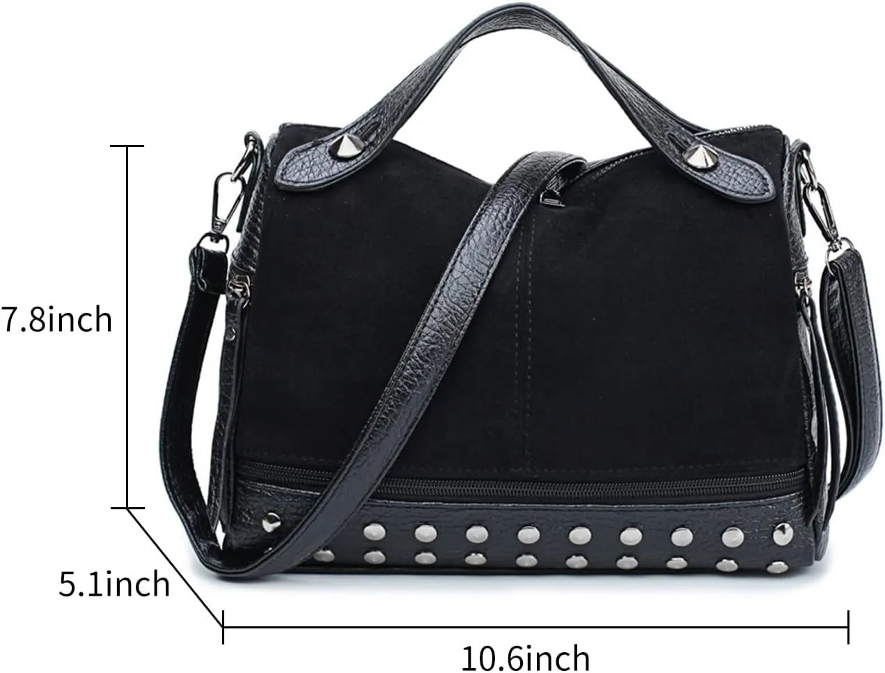 NOTAG Women Handbags Fashion Designer Shoulder Bag PU Leather Crossbody Bag Rivet Top Handle Purses