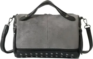 NOTAG Women Handbags Fashion Designer Shoulder Bag PU Leather Crossbody Bag Rivet Top Handle Purses