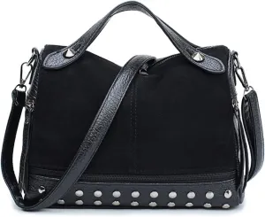 NOTAG Women Handbags Fashion Designer Shoulder Bag PU Leather Crossbody Bag Rivet Top Handle Purses