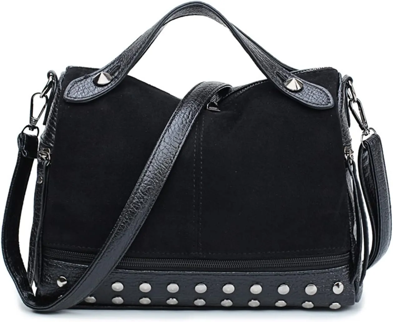 NOTAG Women Handbags Fashion Designer Shoulder Bag PU Leather Crossbody Bag Rivet Top Handle Purses