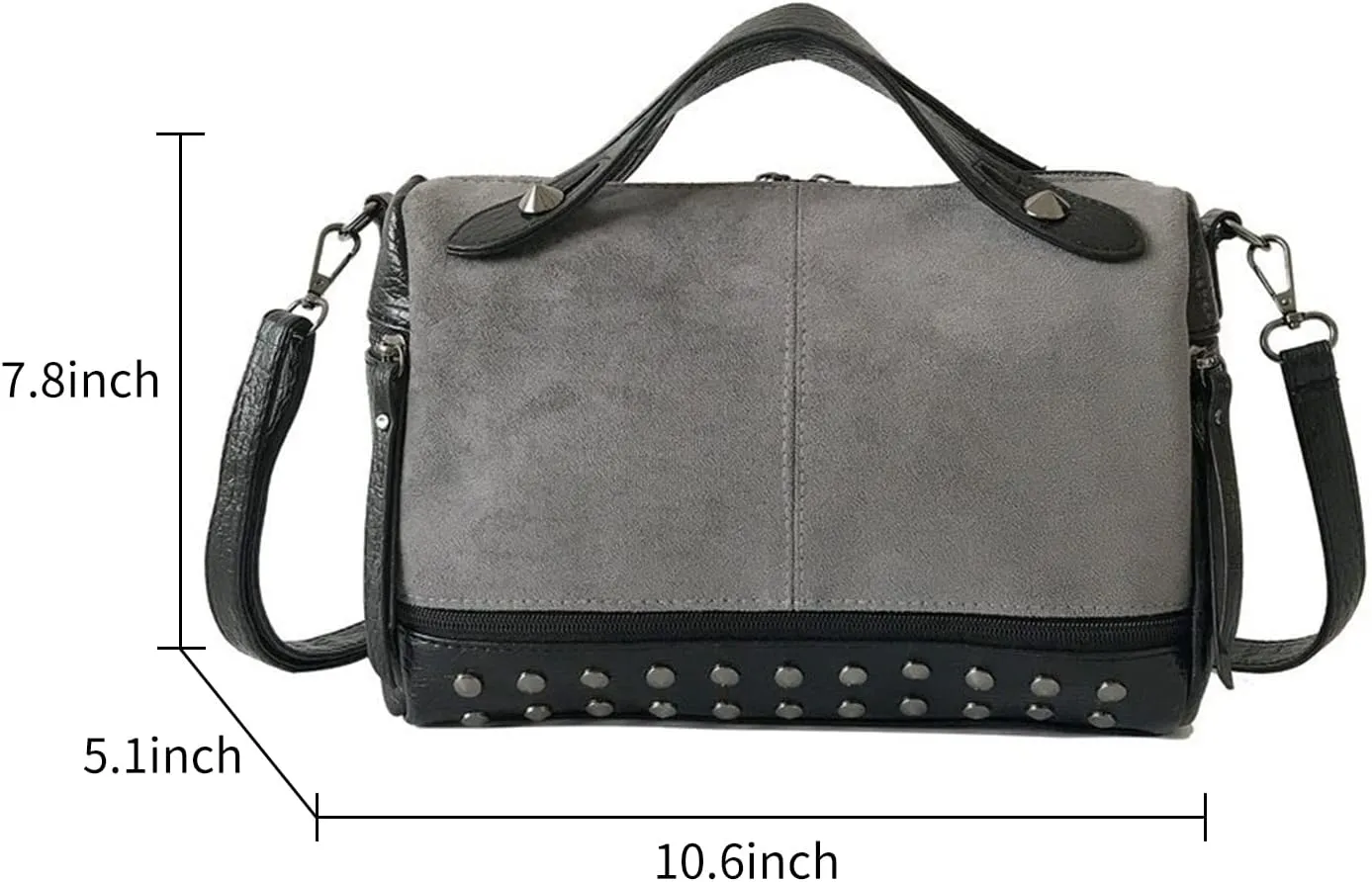 NOTAG Women Handbags Fashion Designer Shoulder Bag PU Leather Crossbody Bag Rivet Top Handle Purses
