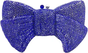 Novelty Bow Crystal Clutch Bag Women Designer Evening Handbags Bridal Party Rhinestone Clutch Purse Prom Bag,Small