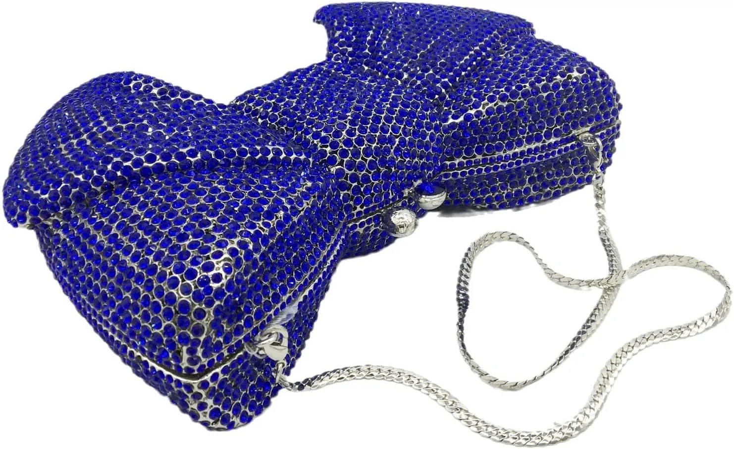 Novelty Bow Crystal Clutch Bag Women Designer Evening Handbags Bridal Party Rhinestone Clutch Purse Prom Bag,Small