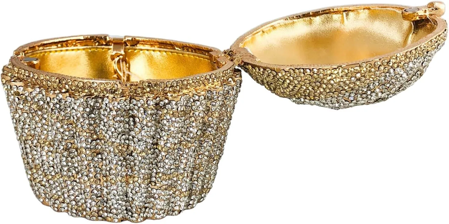 Novelty Cupcake Minaudiere Handbags Women Evening Bag Party Crystal Clutch Bag Bridal Rhinestone Clutch Purse,Mini
