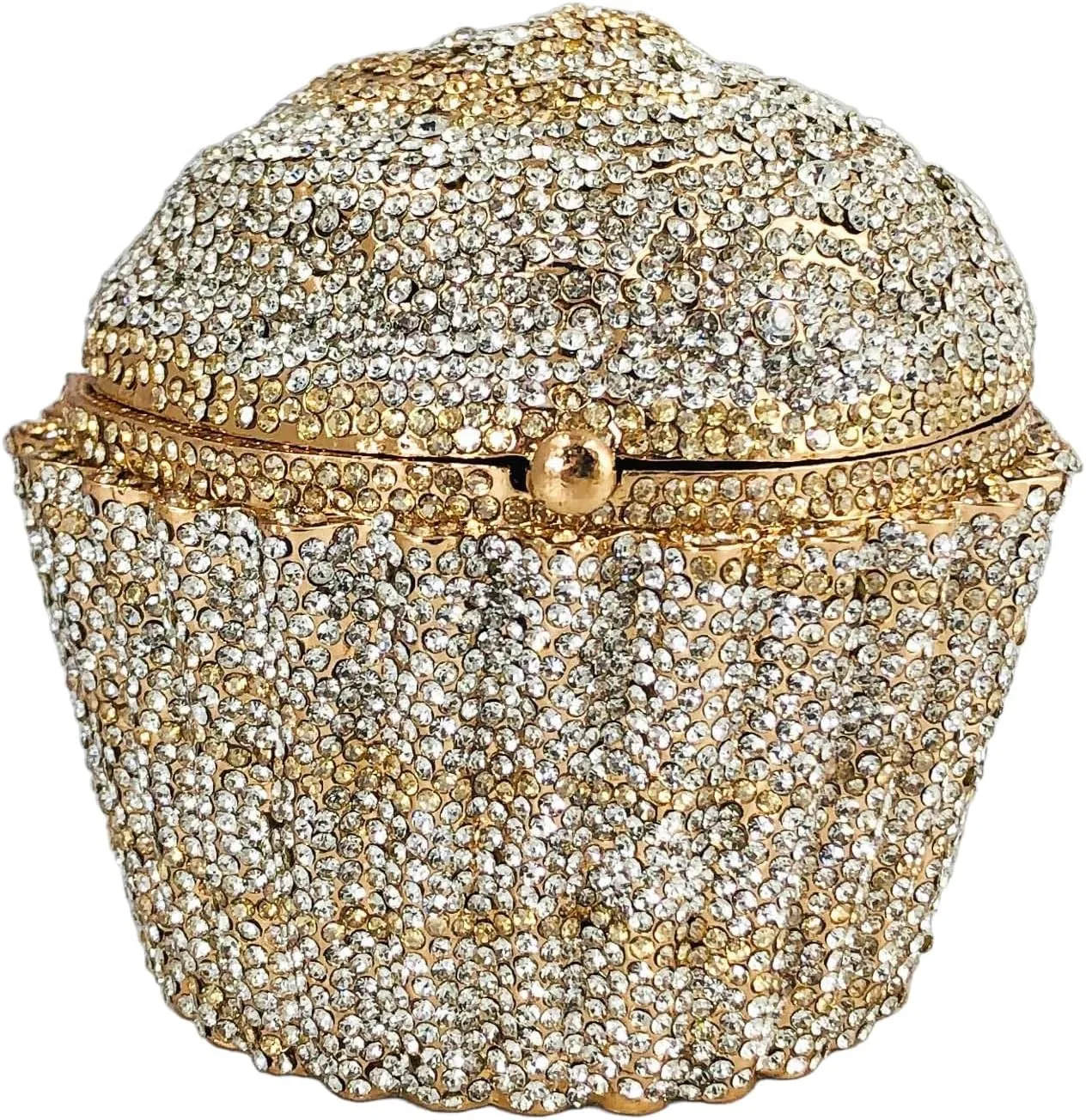 Novelty Cupcake Minaudiere Handbags Women Evening Bag Party Crystal Clutch Bag Bridal Rhinestone Clutch Purse,Mini