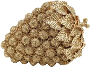 Novelty Grapes Crystal Clutch Bag Women Fruits Evening Handbags Bridal Party Rhinestone Clutch Purse Wedding Bag,Small