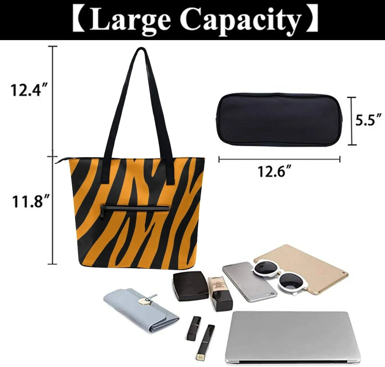 Novelty Handbag for Adults, Women's Large Capacity Tote Bag Laptop Bags with Compartment for Business