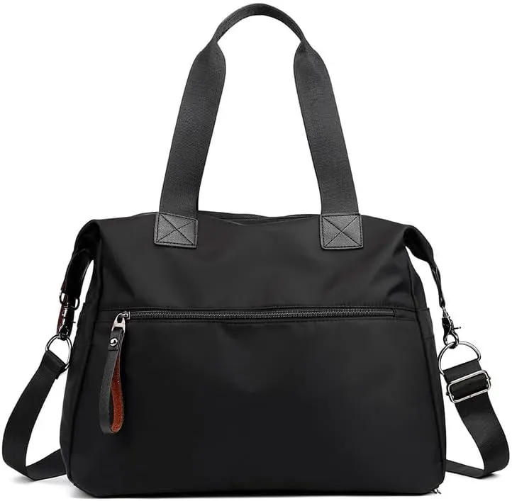 Nylon Crossbody Bags for Women Waterproof Shoulder Messenger Bag Large Multifunctional Top Handle Handbag Casual Tote Black