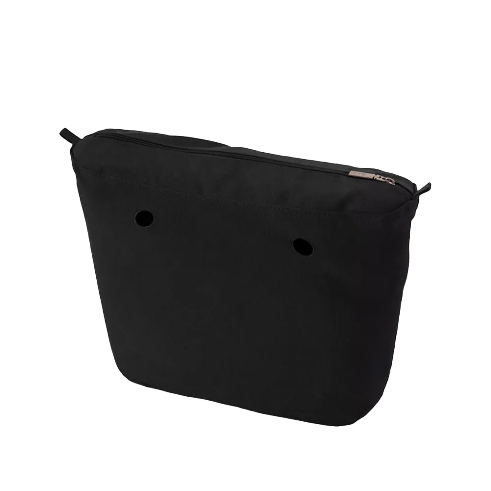 O BAG Classic XL with Canvas Fabric Inner Bag & Long Rope Handle in Black