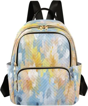 Oil Painting Flowers Backpack Purse for Women Fashion Small Mini Daypack Purse for Lady Anti-theft Shoulder Bag Sports Hiking Ladies Daypack