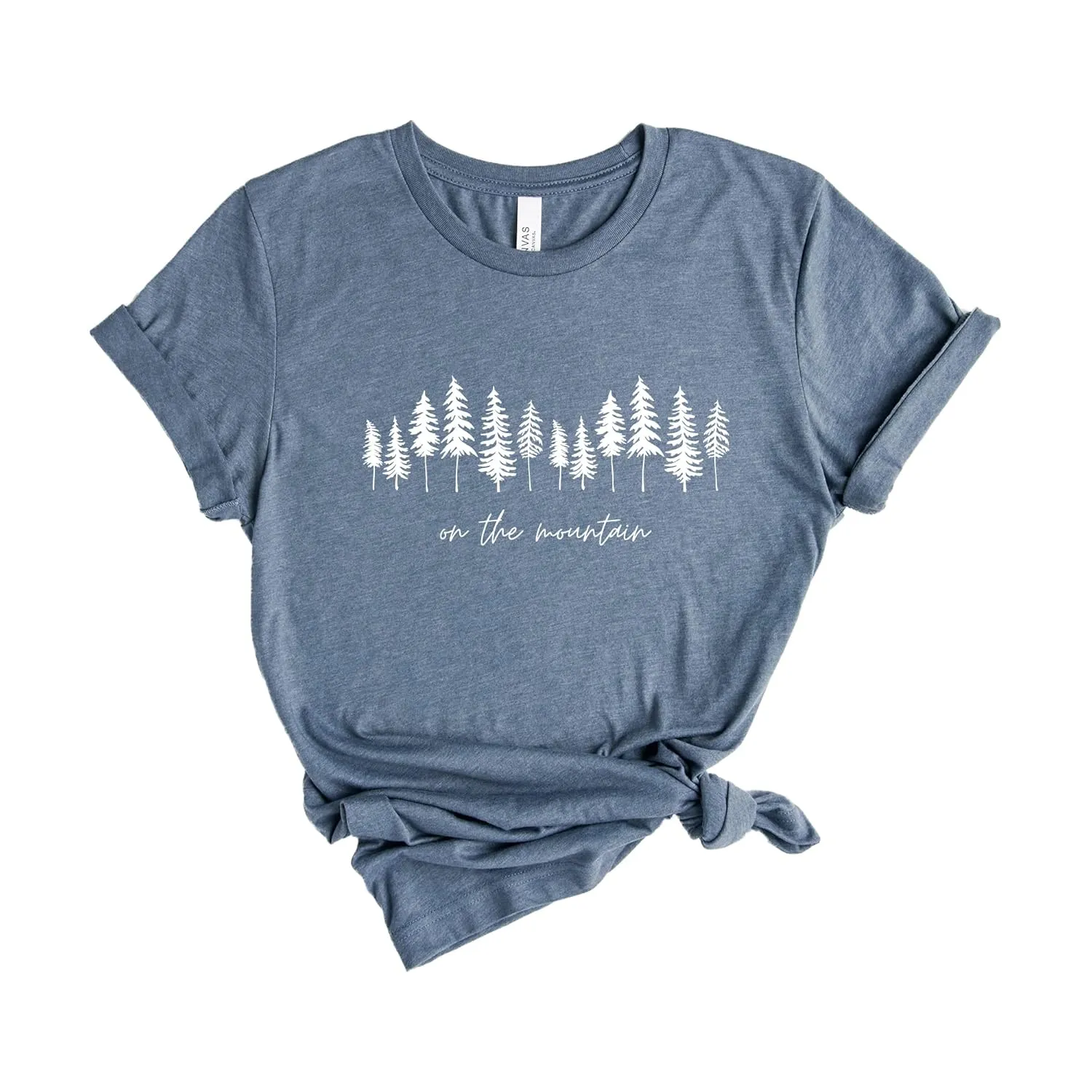 On The Mountain Women's Nature Camping Mountain Hiking Lovers Shirt Adventure Wild Outdoor Graphic Tees Tops