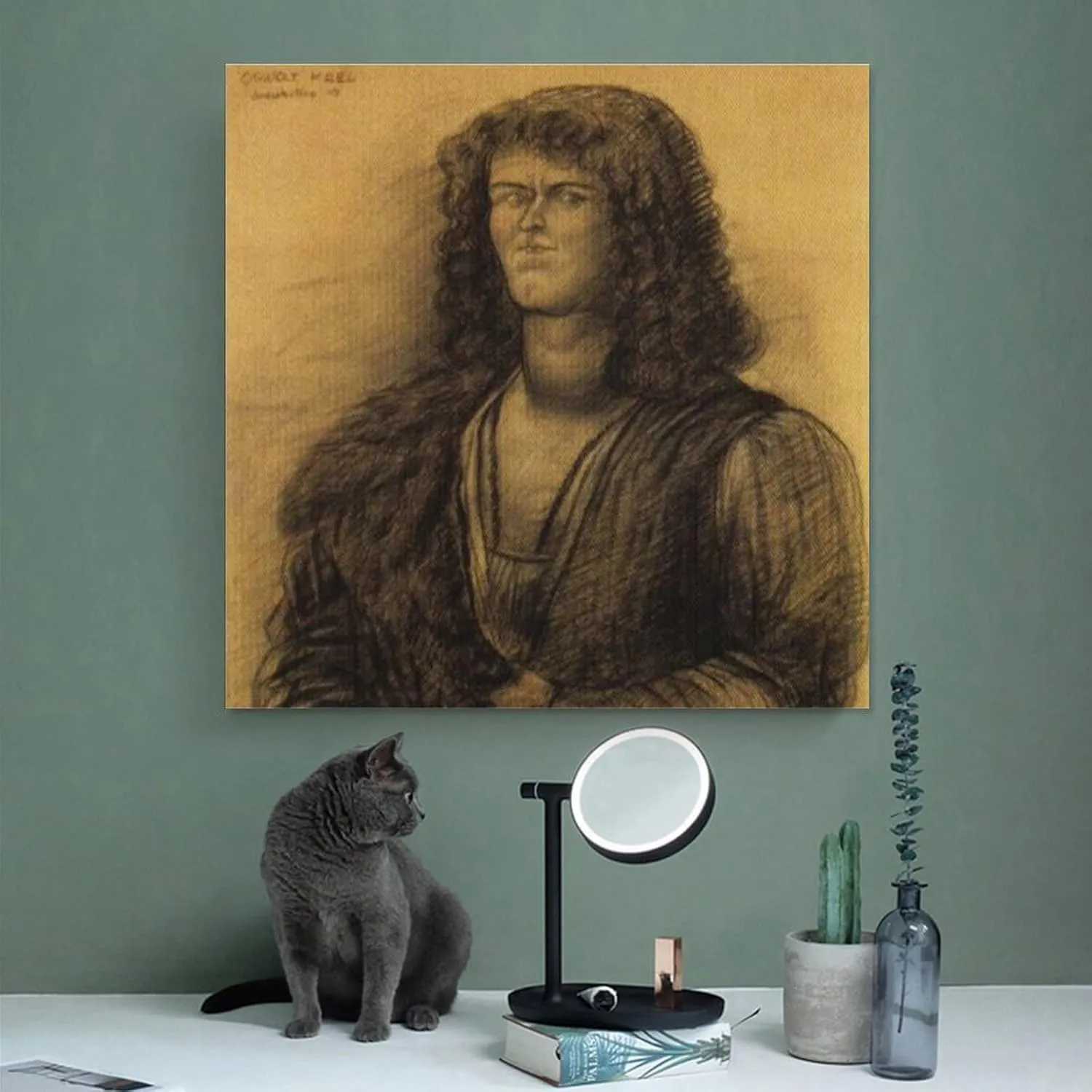 Oswalt Krell (Last Post) Fernando Botero Poster Wall Art Picture Painting Poster Canvas Print Posters Artworks Bedroom Living Room Decor 16x16inch(40x40cm)