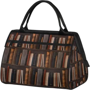 Overnight Weekender Bag for Women Men Book Art Library Waterproof Carry On Travel Duffel Bags with Zipper Lightweight Sports Gym Bag Luggage Workout Handle Bags for Traveling Yoga Camping