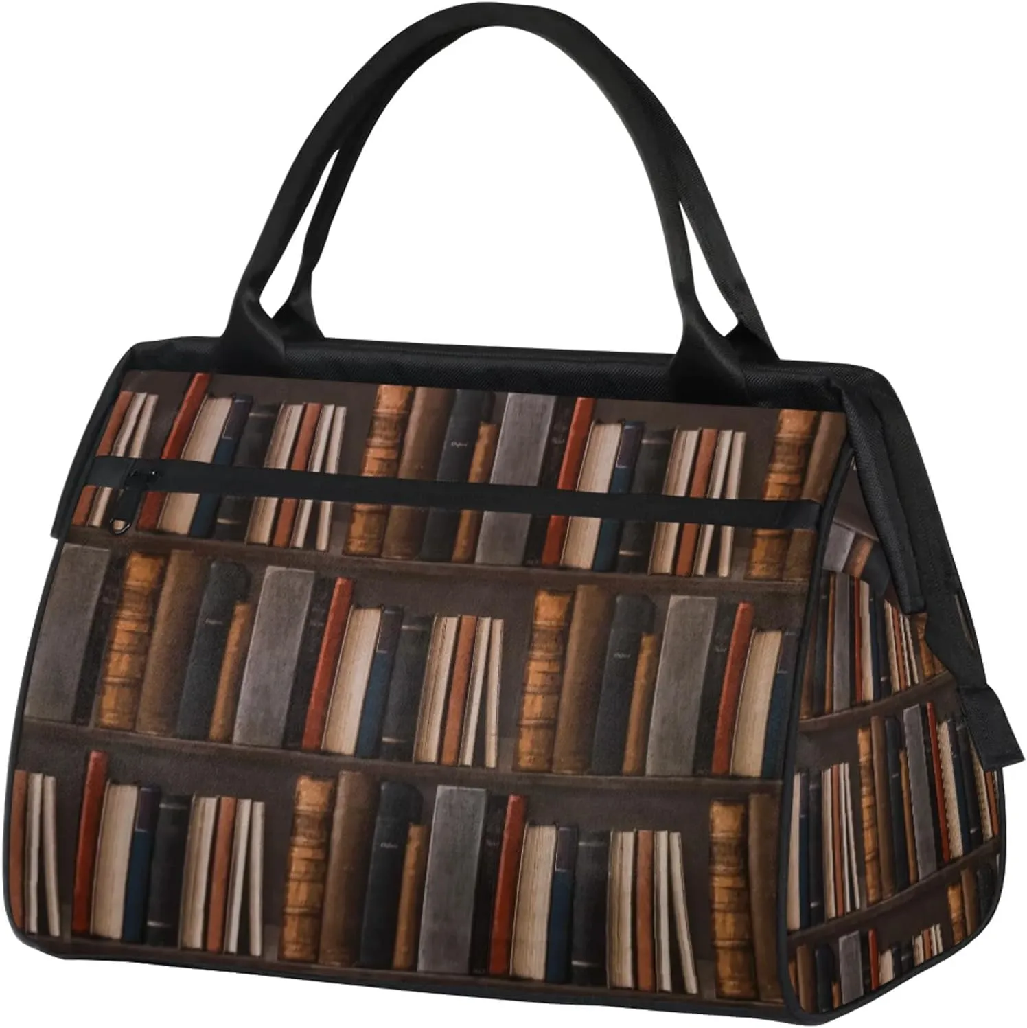 Overnight Weekender Bag for Women Men Book Art Library Waterproof Carry On Travel Duffel Bags with Zipper Lightweight Sports Gym Bag Luggage Workout Handle Bags for Traveling Yoga Camping
