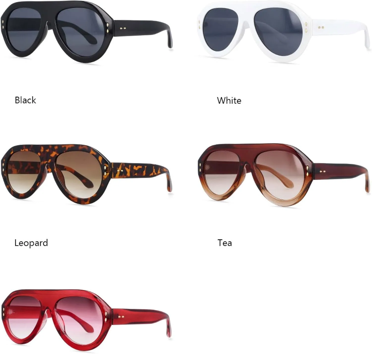 Oversized Sunglasses Fashion Men Women Goggle Shades Uv400 Vintage Glasses