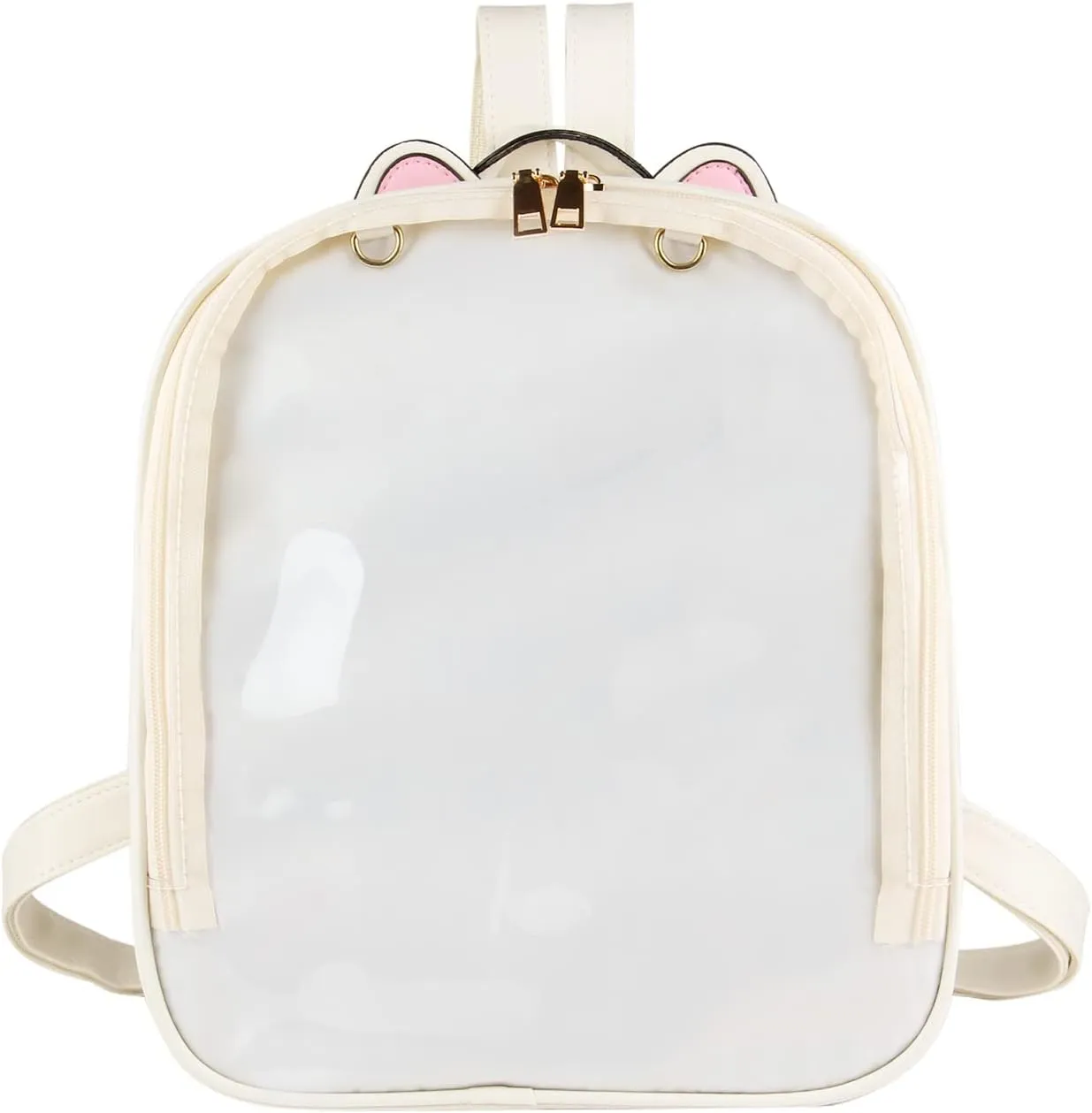 Oweisong Ita Bag Backpack Cat Anime Cosplay Casual Daypack Kawaii Candy Leather Satchel Clear Bag