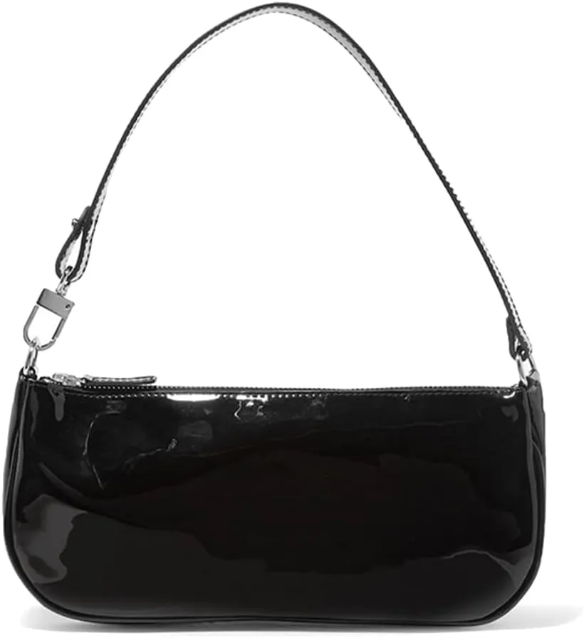 Patent Leather Evening Bag Small Hobos Shiny Clutch Purse Elegant Shoulder Bag