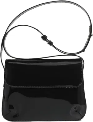 Patent Leather Handbag Shiny Top-handle Purse Mini Shoulder Bag Elegant Evening Clutch for Women