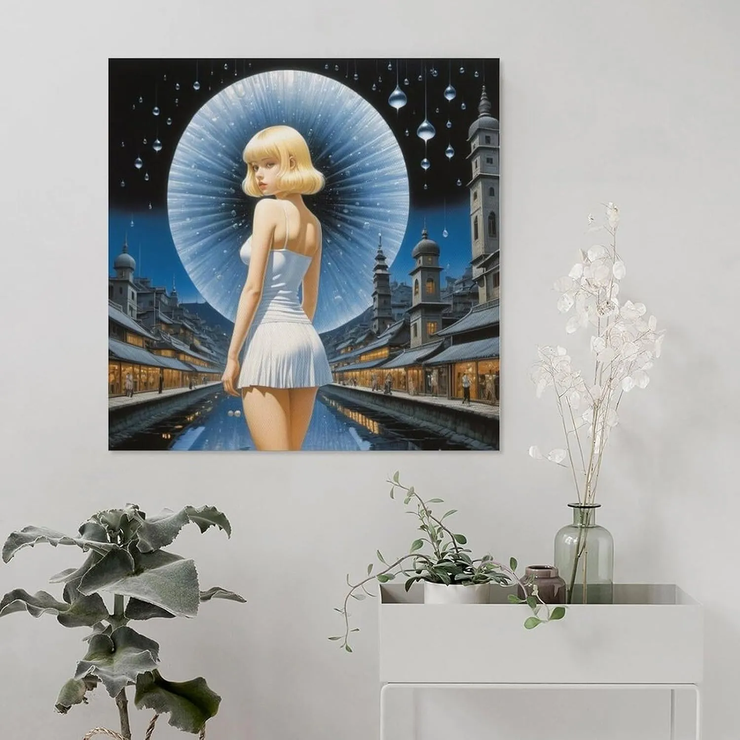 Paul Delvaux Poster Symbolist Painter Surrealist Painter (35) Artworks Picture Print Poster Wall Art Painting Canvas Gift Decor Home Posters Decorative 16x16inch(40x40cm)