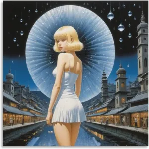 Paul Delvaux Poster Symbolist Painter Surrealist Painter (35) Artworks Picture Print Poster Wall Art Painting Canvas Gift Decor Home Posters Decorative 16x16inch(40x40cm)