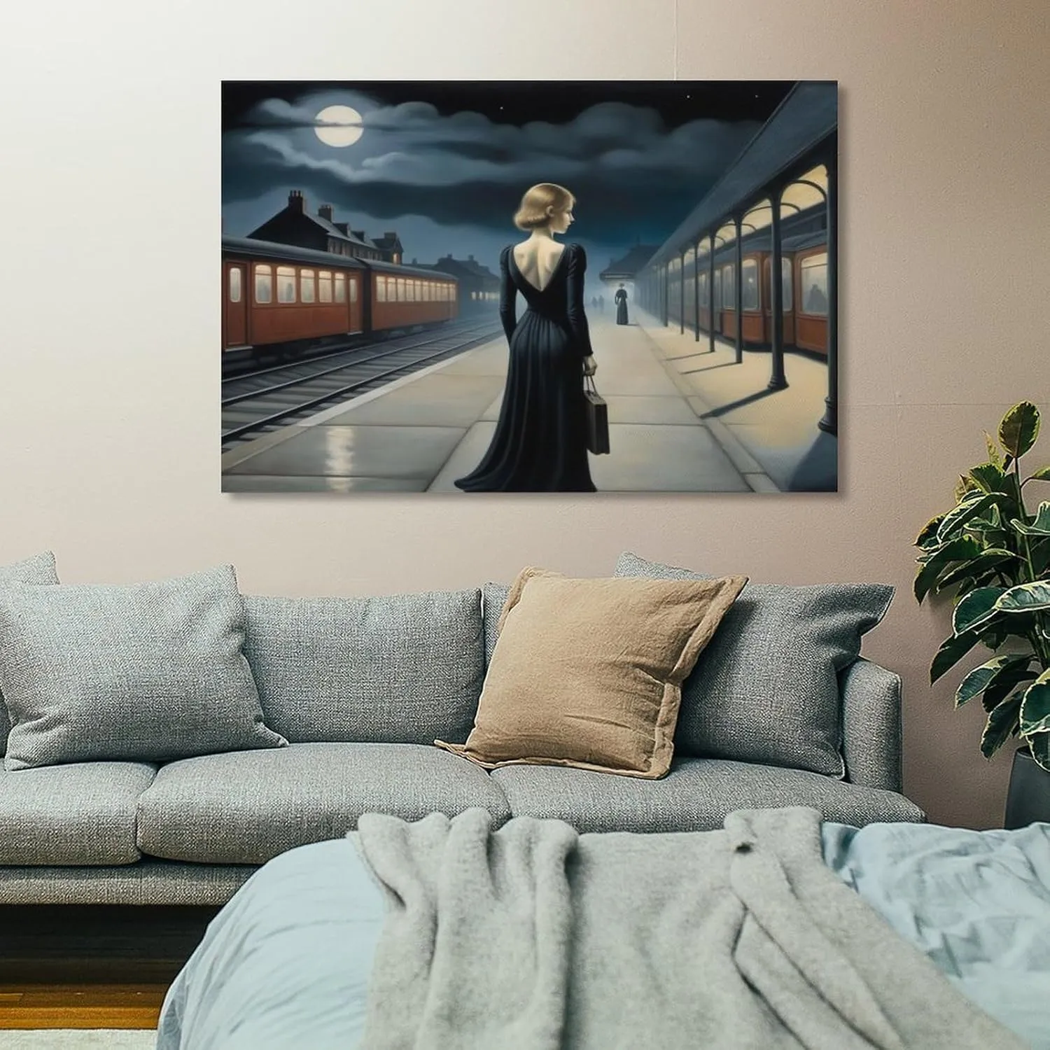 Paul Delvaux Poster Symbolist Painter Surrealist Painter (4) Gifts Canvas Painting Poster Wall Art Decorative Picture Prints Modern Decor Framed-unframed 08x12inch(20x30cm)