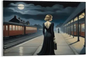 Paul Delvaux Poster Symbolist Painter Surrealist Painter (4) Gifts Canvas Painting Poster Wall Art Decorative Picture Prints Modern Decor Framed-unframed 08x12inch(20x30cm)