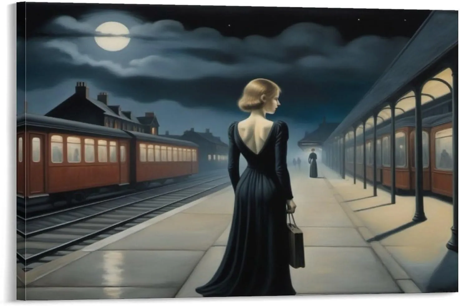 Paul Delvaux Poster Symbolist Painter Surrealist Painter (4) Gifts Canvas Painting Poster Wall Art Decorative Picture Prints Modern Decor Framed-unframed 08x12inch(20x30cm)
